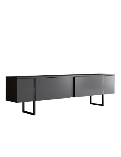 imagem de Combinação Living Room Furniture Luxe Set Antracite Preto6