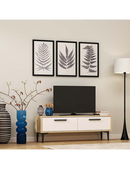 imagem de Móvel Tv Leni Sapphire Oak Branco3