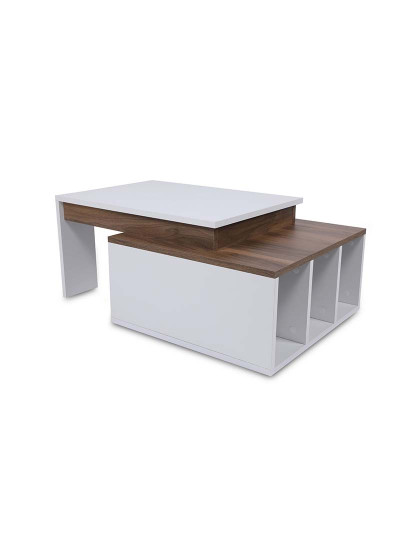 imagem de Mesa de Apoio Kolorado Branco e Noz7