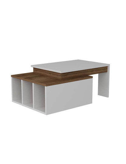 imagem de Mesa de Apoio Kolorado Branco e Noz6