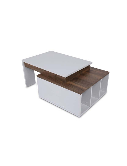 imagem de Mesa de Apoio Kolorado Branco e Noz8