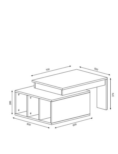 imagem de Mesa de Apoio Kolorado Branco e Noz10