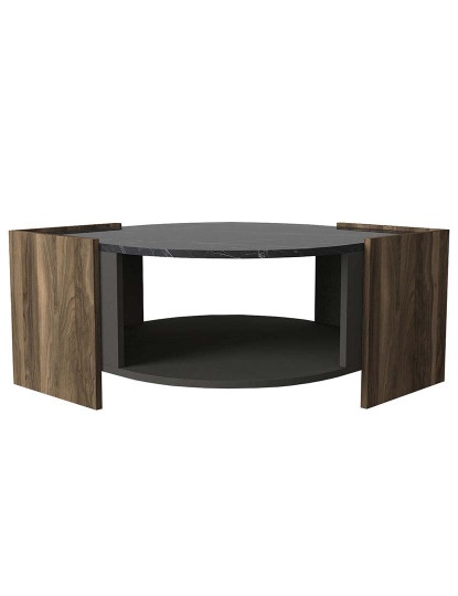 imagem de Mesa de Apoio Walnut Cinza Preto6