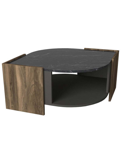 imagem de Mesa de Apoio Walnut Cinza Preto4