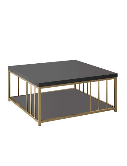 imagem de Mesa Centro Zenn Antracite Dourado5