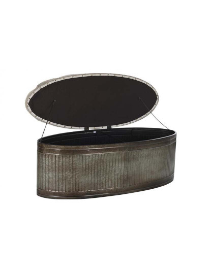 imagem de Banqueta Metal Poliéster Bege 4