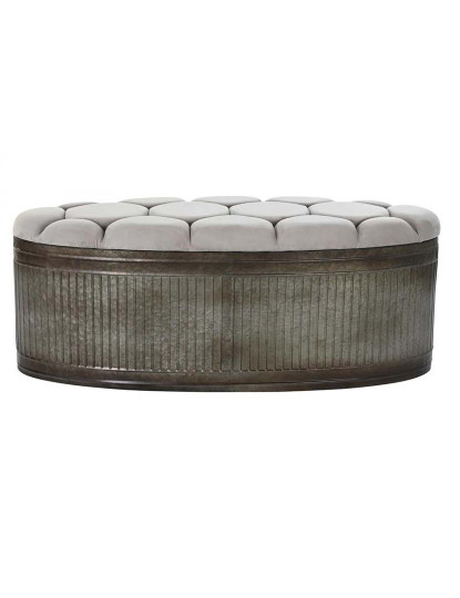 imagem de Banqueta Metal Poliéster Bege 6