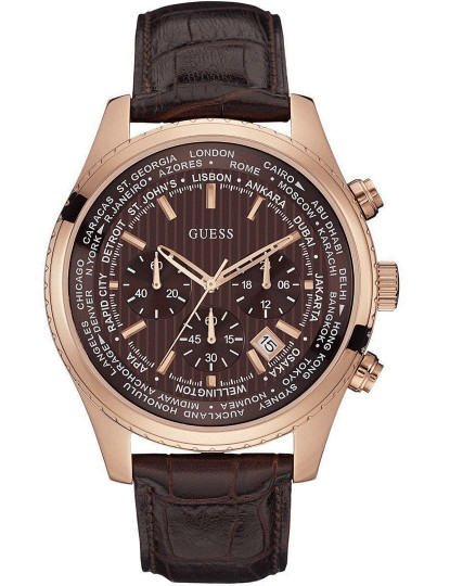 imagem de Relógio Guess Homem Castanho e Rose Gold1