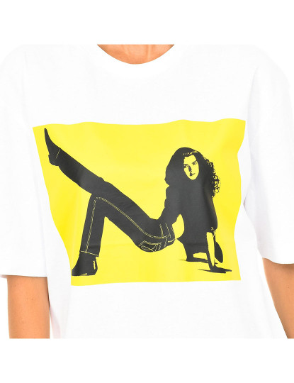 imagem de T-Shirt Senhora Branco Amarelo 2
