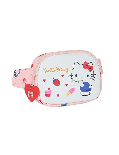 imagem de Bolsa De Cintura Hello Kitty Happiness Girl Rosa Branco 1