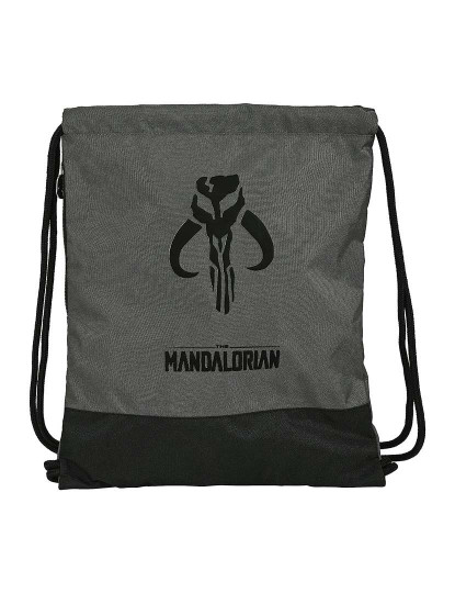 imagem de Mochila Com Cordas The Mandalorian Preto Cinza 1