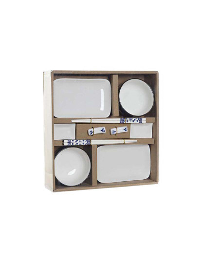 imagem de Conjunto Sushi 10 Peças Porcelana Bambu Branco 1