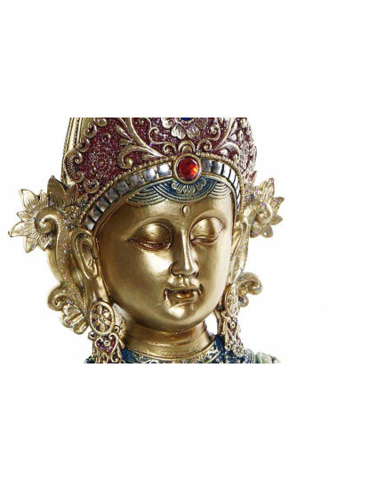 imagem de Figura Resina Metal Buda Cabeça Dourado 2