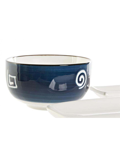 imagem de Conjunto Sushi 10 Peças Porcelana Bambu Branco 3