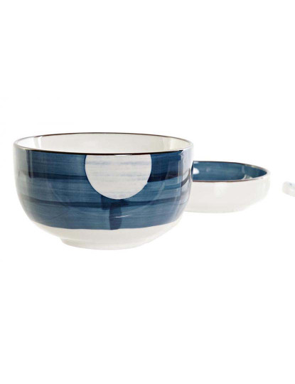 imagem de Conjunto Sushi 8 Peças Porcelana Bambu Azul 3