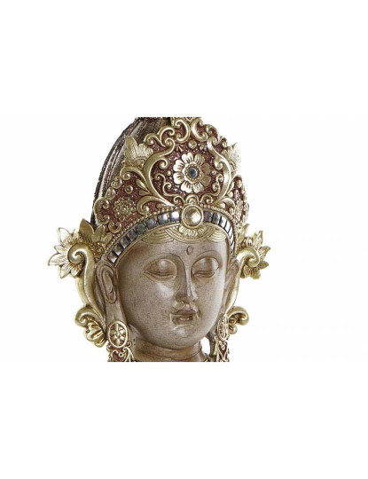 imagem de Figura Resina Metal Buda Cabeça Dourado 2