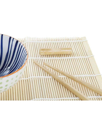 imagem de Conjunto Sushi 16Pcs Bambu Azul4