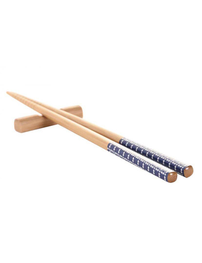 imagem de Conjunto Sushi 12 Peças Bambu Cerâmica Azul 5