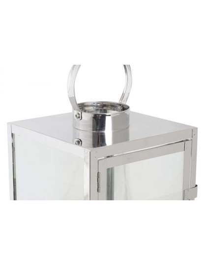 imagem de Lanterna Set 2 Metal Vidro Cromado 2