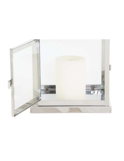 imagem de Lanterna Set 2 Metal Vidro Cromado 4