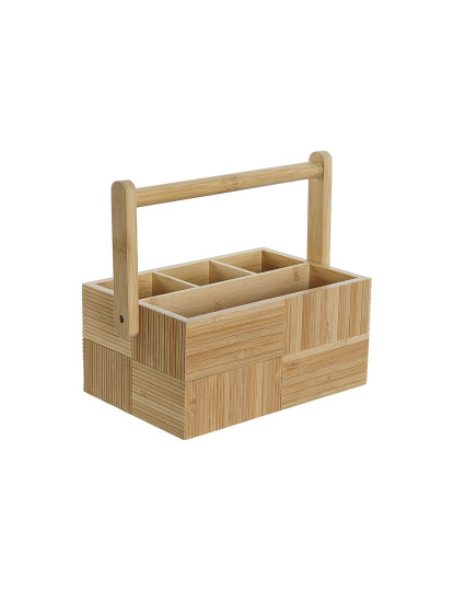 imagem de Organizador de Talheres DKD Home Decor Natural Bambu 27 x 16,5 x 11,5 cm1