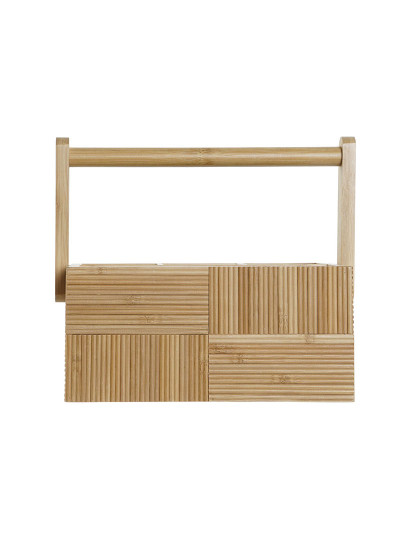 imagem de Organizador de Talheres DKD Home Decor Natural Bambu 27 x 16,5 x 11,5 cm4