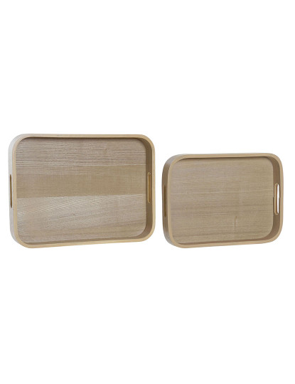 imagem de bandeja de aperitivos DKD Home Decor Natural Escandinavo 40 x 30 x 5,5 cm (2 Unidades)3