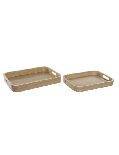 imagem de bandeja de aperitivos DKD Home Decor Natural Escandinavo 40 x 30 x 5,5 cm (2 Unidades)2