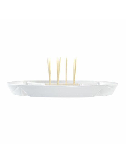 imagem de bandeja de aperitivos DKD Home Decor Multicolor Natural Bambu Grés Tropical 23,5 x 23,5 x 7 cm4