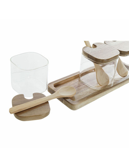 imagem de Conjunto de 3 Potes DKD Home Decor Multicolor Transparente Natural 150 ml 20,5 x 8 x 1,5 cm4