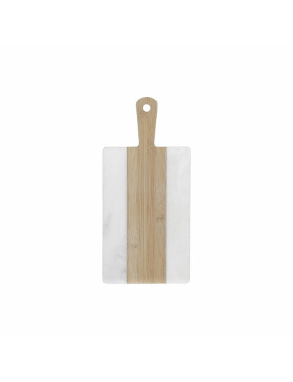 imagem de Tábua de corte DKD Home Decor Branco Natural Bambu Mármore Plástico Retangular 38 x 18 x 1 cm1