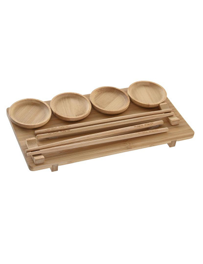 imagem de Conjunto de sushi DKD Home Decor 24 x 0,5 x 0,5 cm Natural Oriental2