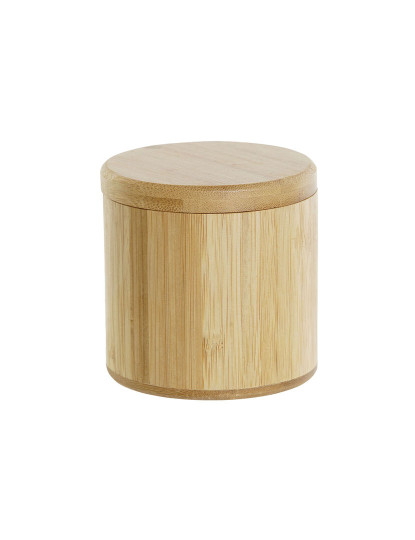 imagem de Saleiro com Tampa DKD Home Decor Natural Bambu 8,5 x 8,5 x 8,5 cm2