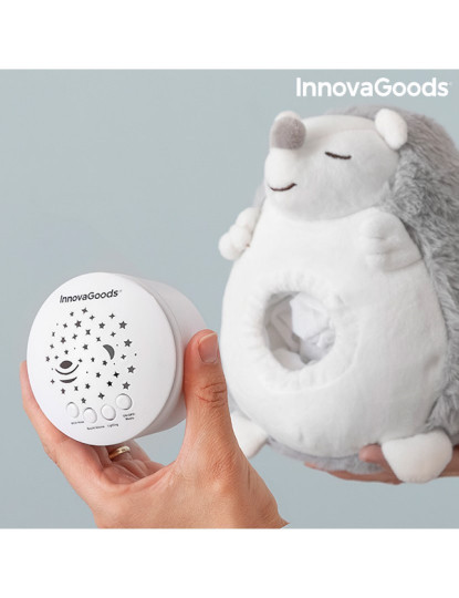 imagem de Porco-Espinho de Peluche com Ruído Branco e Projetor de Luz de Presença Spikey InnovaGoods5