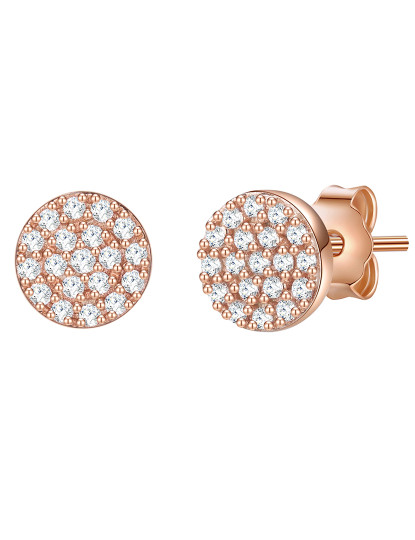 imagem de Brincos Em Ouro Rosé Zircônias Brancas1