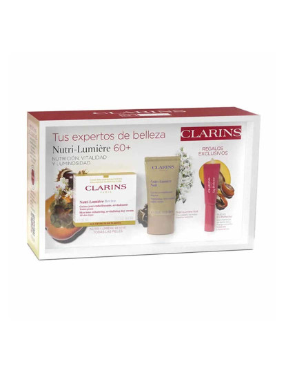 imagem de Set Clarins Crema Nutri Lumiere D Tp 50Ml+Crema Nutri Lumiere N 15Ml+ Embellecedor De Labios 24 Mi1