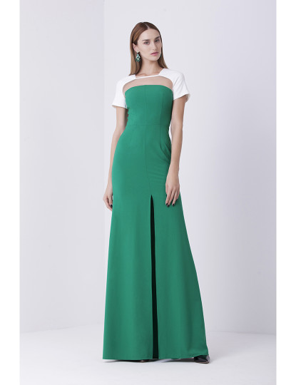 imagem de Vestido de Senhora Branco e Verde1