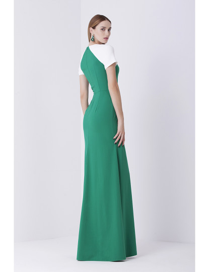 imagem de Vestido de Senhora Branco e Verde2