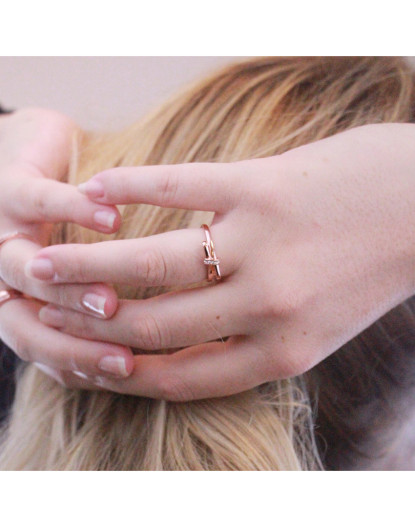imagem de Anel Luminous Bow Rosa Dourado2