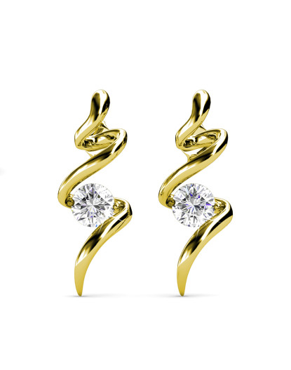 imagem de Brincos Espiral Cristal3