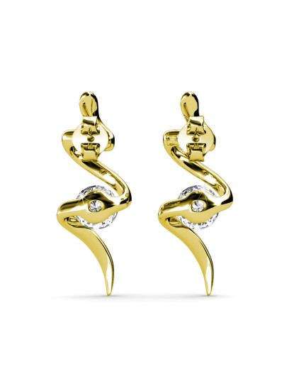 imagem de Brincos Espiral Cristal4