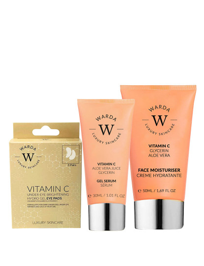 imagem de SKIN GLOW BOOST VITAMIN C HIDRATANTE 50ml + SKIN GLOW BOOST VITAMIN C GEL SORO 30ml + VITAMINA C HIDRO GEL ILUMINADOR DE OLHOS x 33