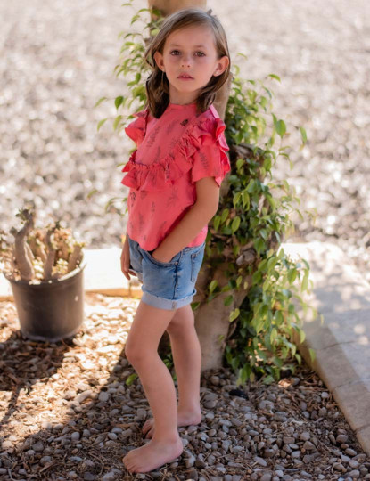 imagem de T-Shirt Menina 01 Triana Coral3