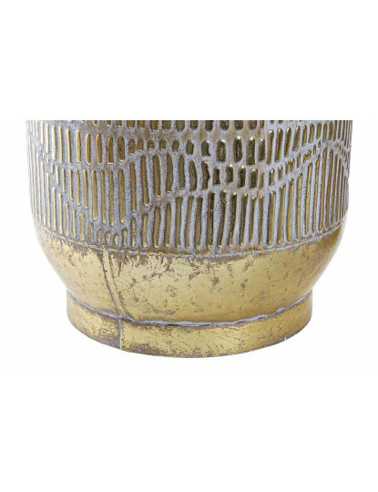 imagem de Conjunto Vasos 2 Metal Desgastado Dourado 2