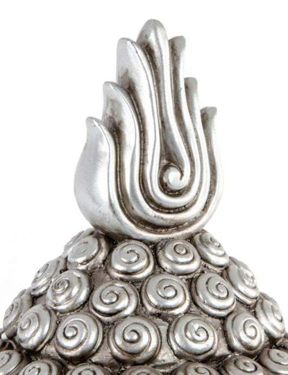 imagem de Figura Cabeça Buda Prateado 3