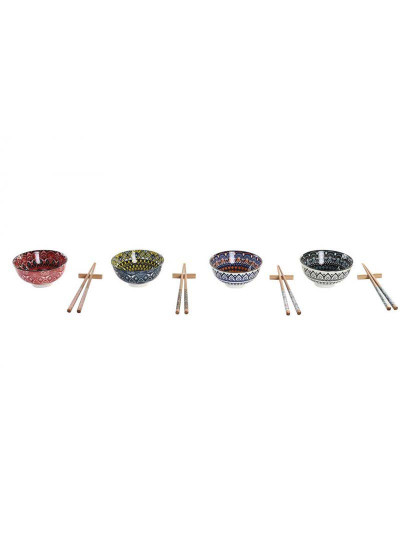 imagem de Conjunto Sushi 12 Peças Bambu Cerâmica Mandala 3