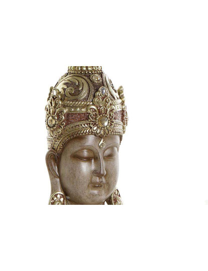 imagem de Figura Resina Buda Cabeça Dourado 2