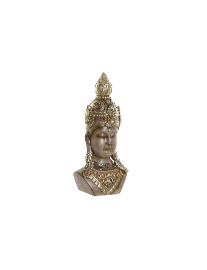 imagem de Figura Resina Buda Cabeça Dourado 1