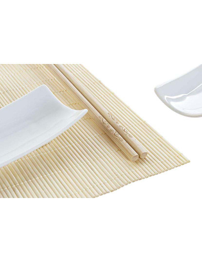 imagem de Sushi Conjunto 9Pcs Bambu Cerâmica Natural 3