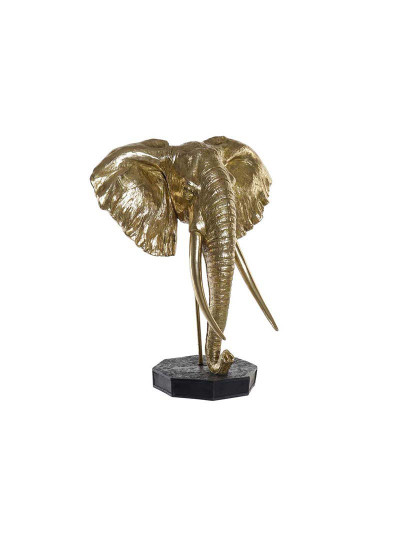 imagem de Figura Resina Metal Elefante Dourado 1